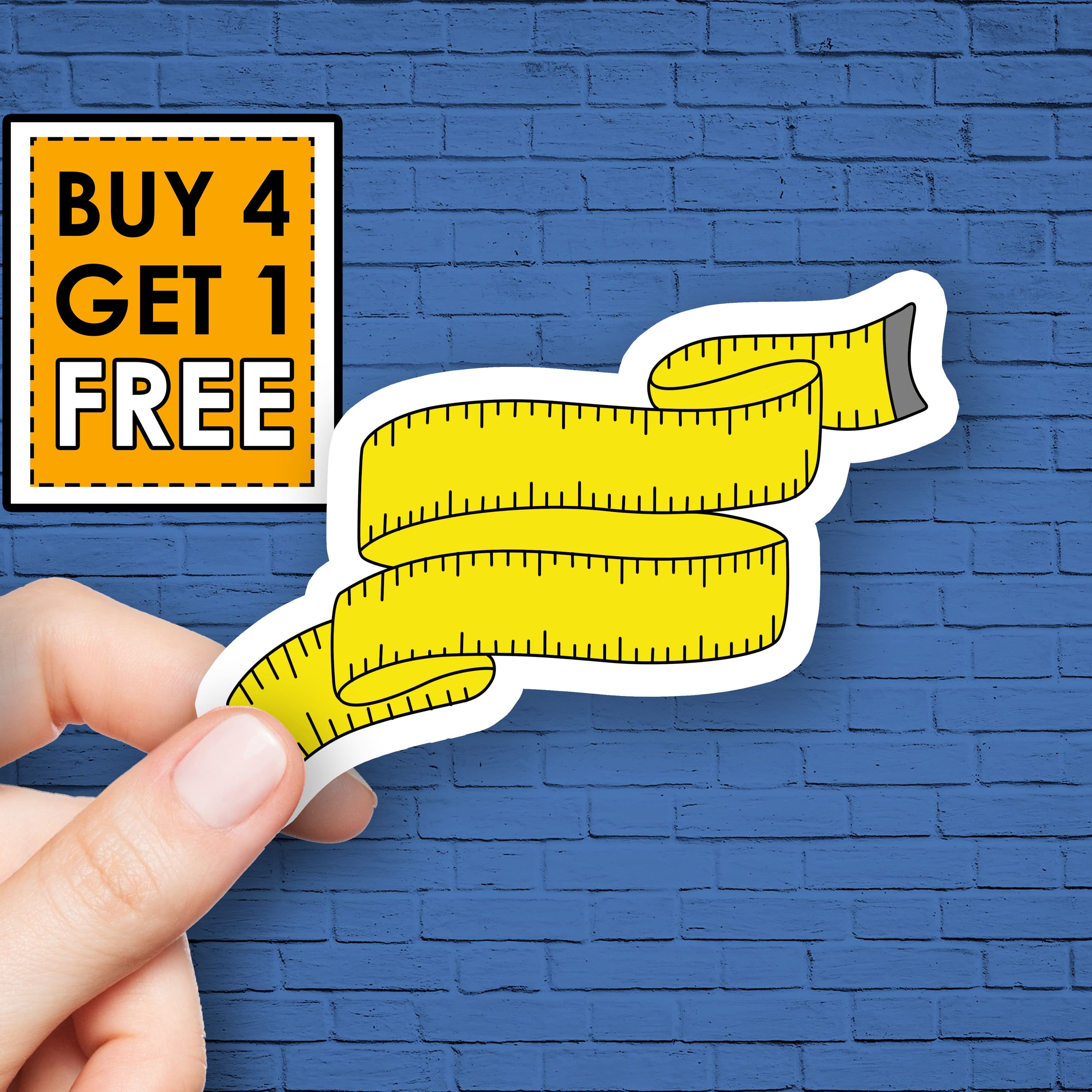 Measuring Tape Sticker Fashion Sticker Cool Decorative Etsy