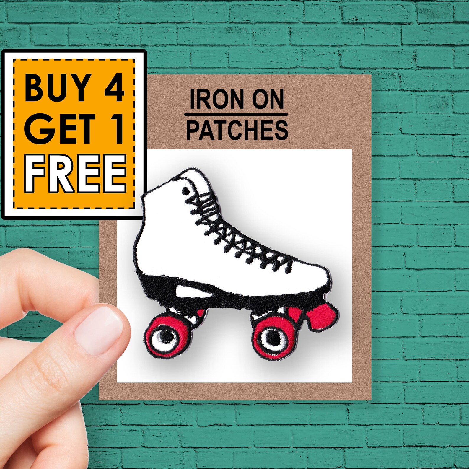 Roller Skate Skateboard Patch Retro Fashion Patches Brodé Etsy