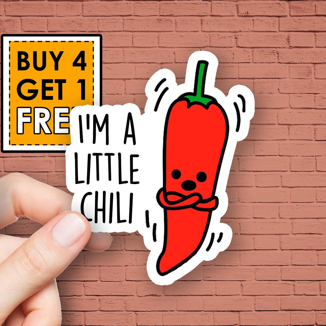 I'M A Little Chili Sticker Sayings Sticker Word Funny Etsy