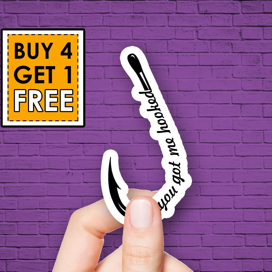 You Got Me Hooked Sticker Sayings Sticker Love Fish Stickers Etsy