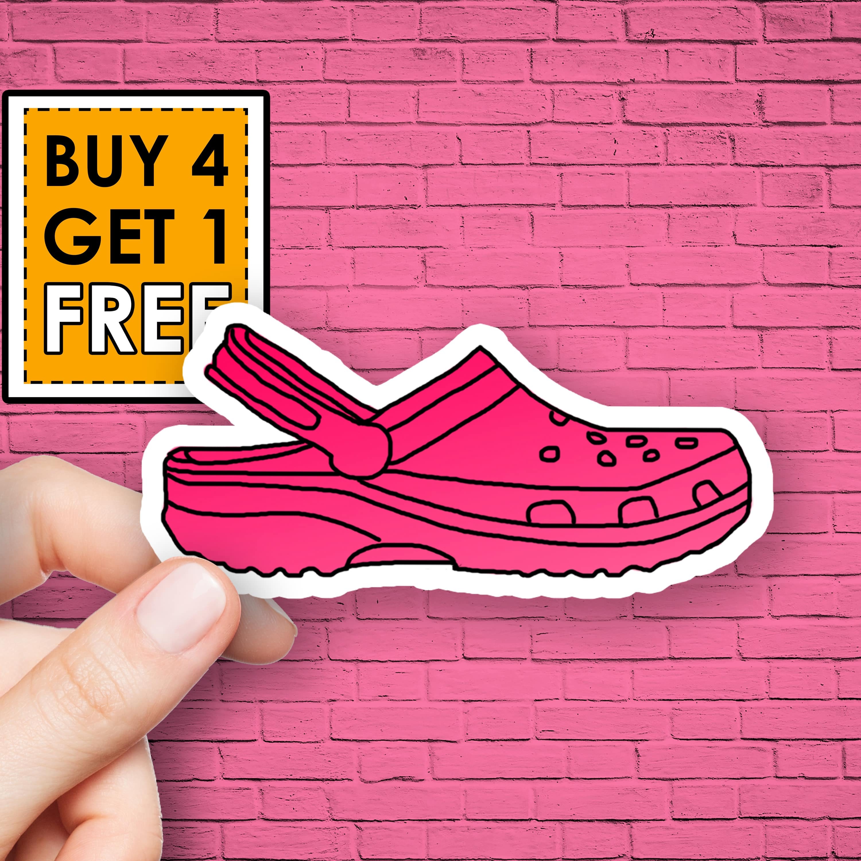 Pink Croc Sticker Fun Sticker Crocs Cool Stickers Laptop Etsy
