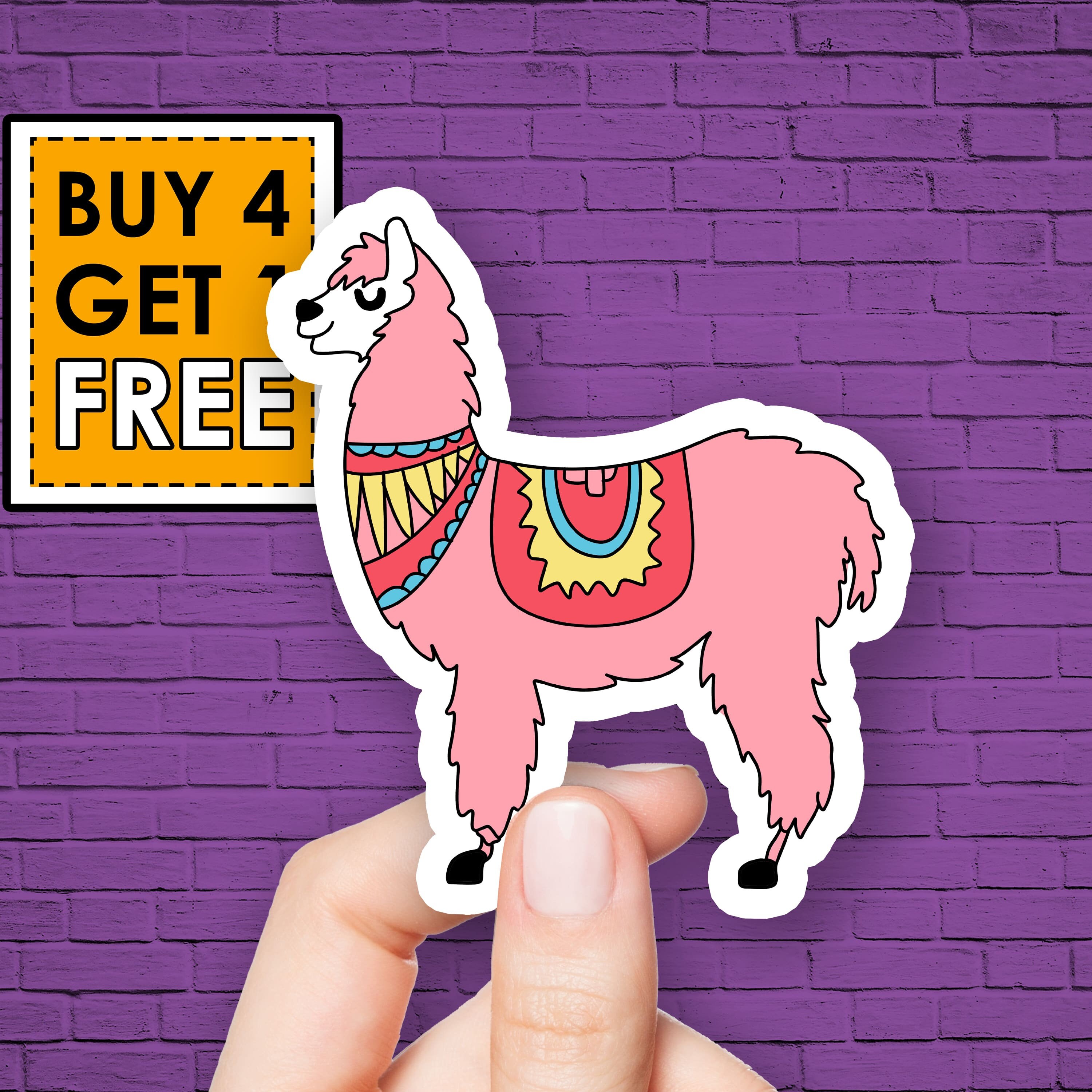 Llama Sticker Alpaa Sticker Cute Animal Stickers Laptop Etsy
