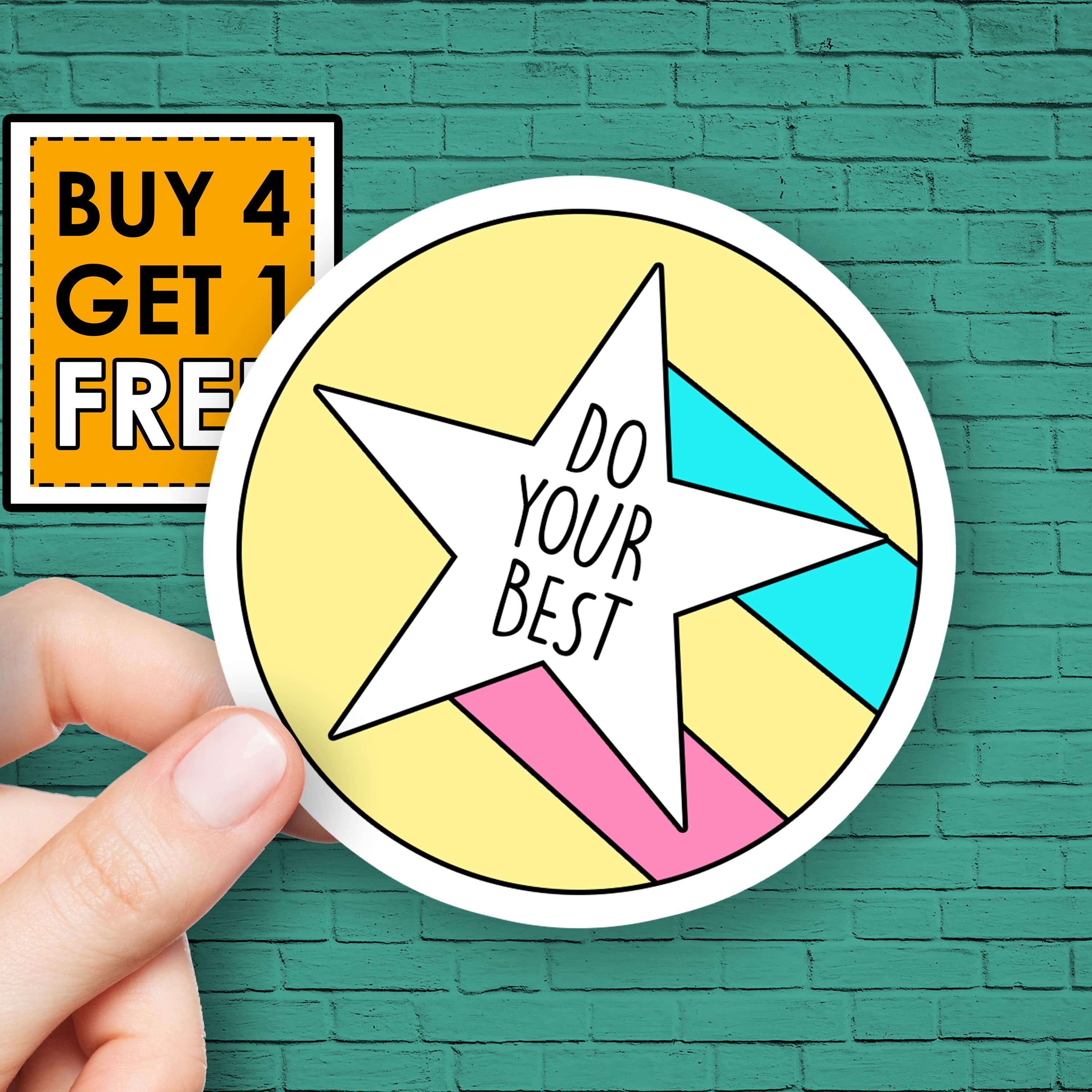 Do Your Best Sticker Quotes Sticker Star School Stickers Etsy
