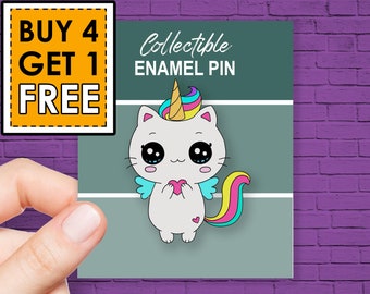 unicorn tail cat enamel pin badge unicorn tail cat enamel pin badge