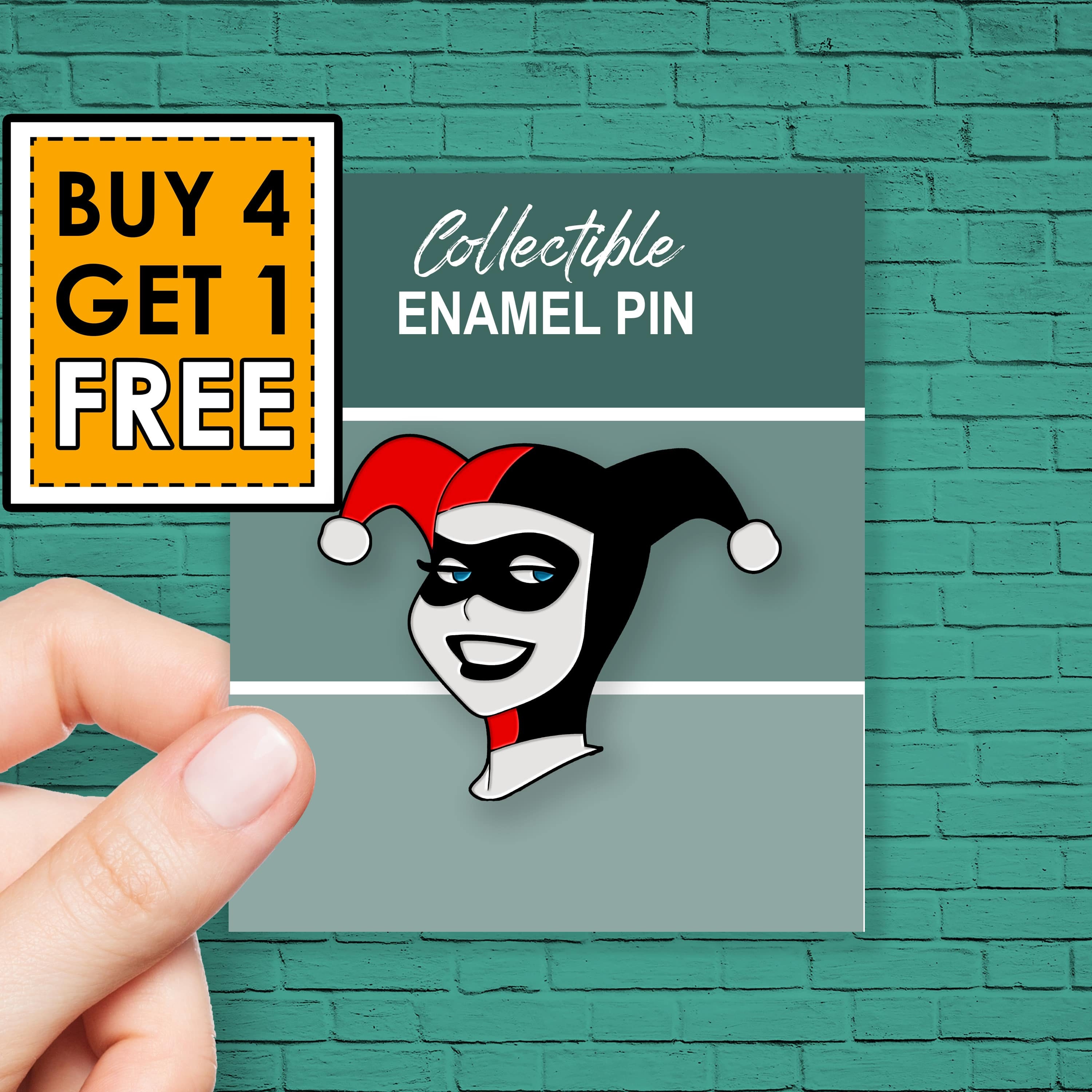 Harley Quinn Halloween Enamel Pin Feminist Superhero Enamel | Etsy