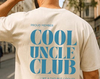 Personalized Cool Uncle Club Shirt Retro uncles T-Shirt pregnancy reveal Shirt uncle to be gift brother new uncle like a dad but cooler 90s