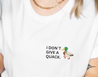 Eu não dou a mínima para um charlatão, pato engraçado, bolso, impressão, meme, desequilibrado, camiseta, camiseta estranha, citação boba, presente, estudante, pinterest, y2k, ansiedade, saúde mental, anos 90