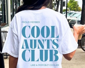 Personalized Cool Auntie Club Shirt Retro aunt T-Shirt pregnancy reveal Shirt for aunt to be gift new aunt Tee Baby shower gift for sister