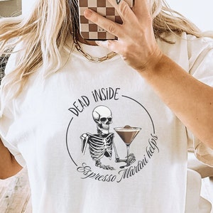 Espresso Martini-skjorta för Halloween Retro estetisk hösttee Martini-skjorta Y2K-alkoholgåva Aperitif höst