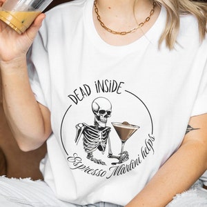 Espresso Martini-skjorta för Halloween Retro estetisk hösttee Martini-skjorta Y2K-alkoholgåva Aperitif höst