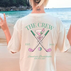 Golf Bruid Shirt Martini Match Tee Bachelorette Crew Aangepast Feest Shirt Bruids Squad Pickleball Lover JGA Weekend Meisjesreis Cadeau coquette