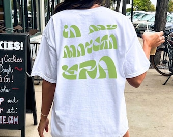 In my matcha era Shirt Retro matcha lover T-Shirt Retro back print 90s T-Shirt vintage pocket print graphic tee wellness girl Y2K japanese