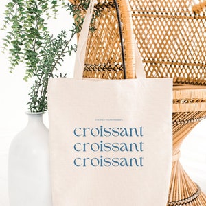 Croissant lover social club Rétro sac fourre-tout petit-déjeuner amant Y2K sac à provisions durable nourriture fête des mères cadeau 90s graphique étudiant sac en coton