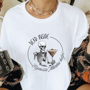 Espresso Martini-skjorta för Halloween Retro estetisk hösttee Martini-skjorta Y2K-alkoholgåva Aperitif höst