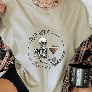 Espresso Martini-skjorta för Halloween Retro estetisk hösttee Martini-skjorta Y2K-alkoholgåva Aperitif höst