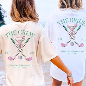 Golf Bruid Shirt Martini Match Tee Bachelorette Crew Aangepast Feest Shirt Bruids Squad Pickleball Lover JGA Weekend Meisjesreis Cadeau coquette