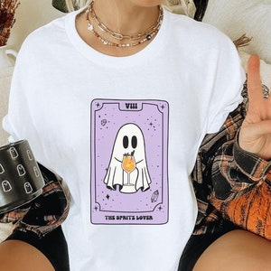 Tarot Card Aperol Spritz lover cute ghost retro Halloween shirt mystic costume shirt Y2K tee 90s Cocktail gift bestie birthday Aperol shirt