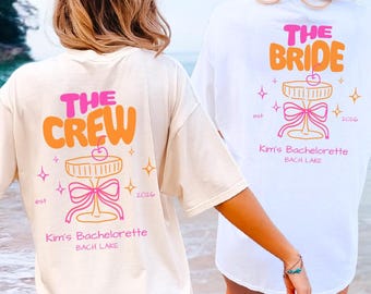 Camicia personalizzata per addio al nubilato e addio al nubilato, cocktail alla ciliegia, tasca con stampa sul retro, camicia personalizzata per la sposa, coordinata con camicie JGA estetiche