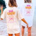 Custom Coquette Hen Party Bachelorette Shirt Cherry Cocktail Pocket Print Back Print Personalized Bride Crew Matching JGA Shirts Aesthetic product logo