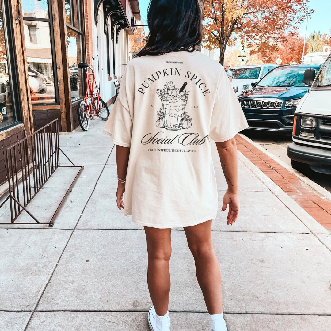 NOVA INDEX WHEN THE STARS FALL TEE Sサイズ Pumpkin Spice Social Club Oversized Shirt Retro Coffee Lover T