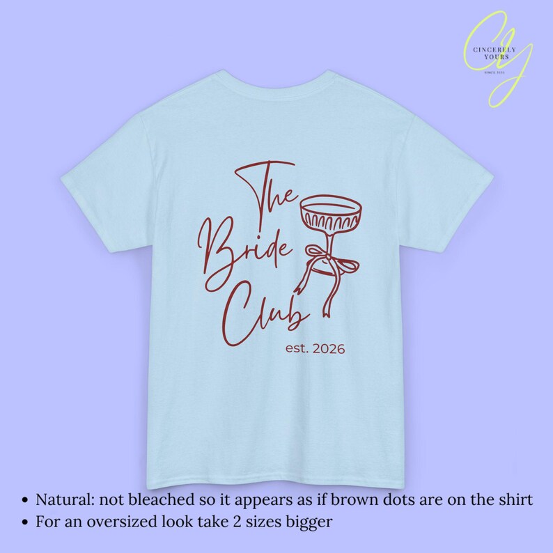 Personalized Hen Party Shirt Bachelorette T Shirt Back Print Coquette Bow Champagne Glass Hand Drawn Bride Crew Custom Name Any Year Custom Light Blue
