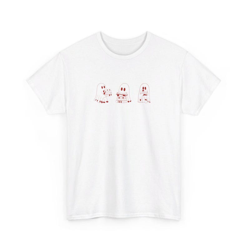 Libros y fantasmas Social Club lindo Ghost Shirt halloween libro amante camisa otoño camiseta Y2K libro gusano leyendo fantasmas profesor regalo mamá 90s tee imagen 6