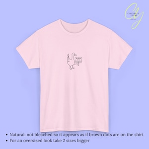 Burn Patriarchy Goose T-Shirt Funny Feminist Duck Shirt Political Y2K Doodle Graphic Top Feminism Slogan Clothing Gift Women 90s line art Light Pink