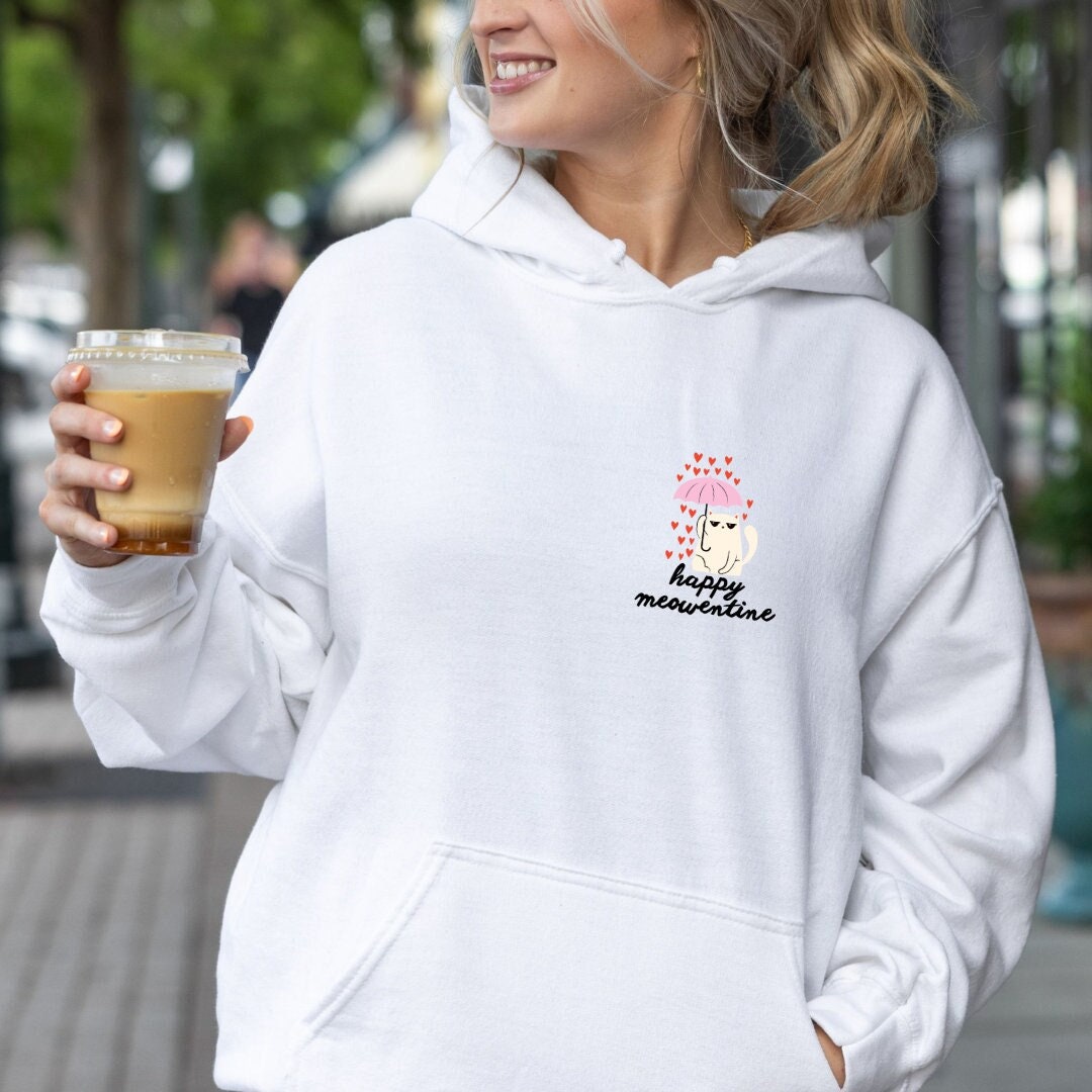 Cat Valentines Sweater Pet Lover Hoodie Love Hearts Be My Etsy