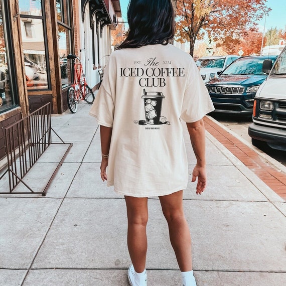 The Iced Coffee Club Retro Back Print Shirt Breakfast Lover T