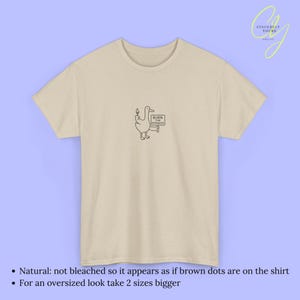 Burn Patriarchy Goose T-Shirt Funny Feminist Duck Shirt Political Y2K Doodle Graphic Top Feminism Slogan Clothing Gift Women 90s line art Sand