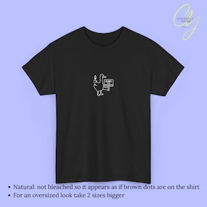 Burn Patriarchy Goose T-Shirt Funny Feminist Duck Shirt Political Y2K Doodle Graphic Top Feminism Slogan Clothing Gift Women 90s line art Black