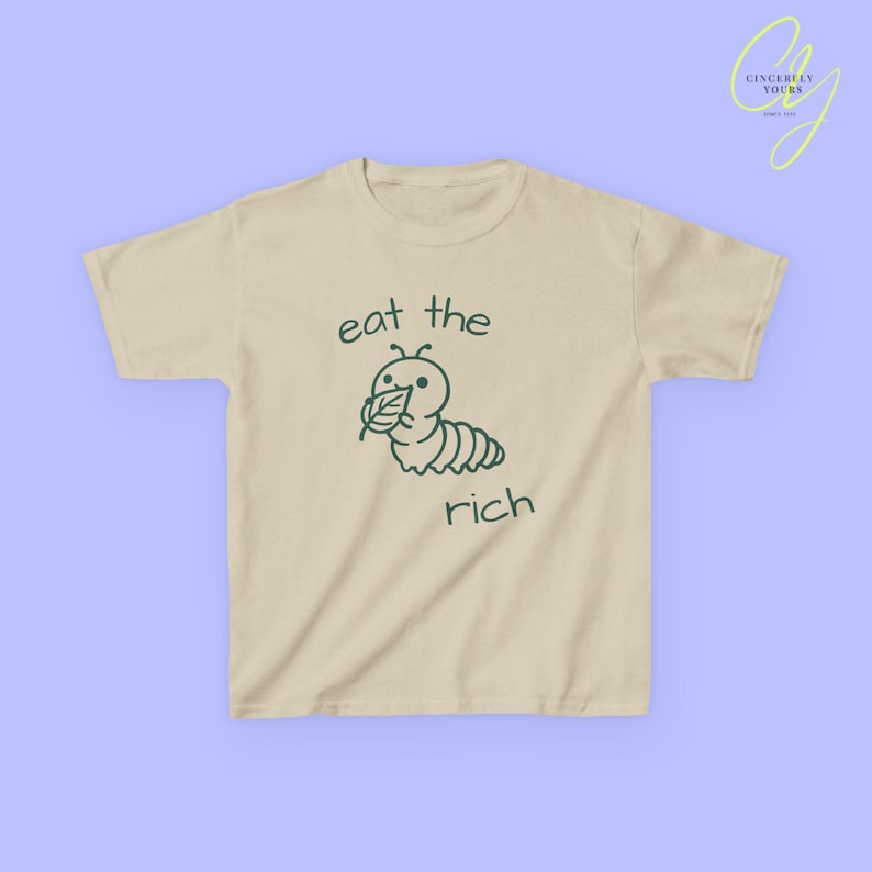 coquette eat the rich cute caterpillar retro feminist baby tee feminism Y2K cropped TShirt 90s equality female empowerment sarcastic saying Sand