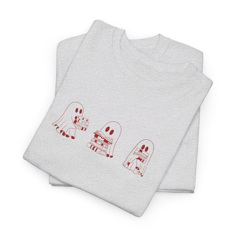 Libros y fantasmas Social Club lindo Ghost Shirt halloween libro amante camisa otoño camiseta Y2K libro gusano leyendo fantasmas profesor regalo mamá 90s tee imagen 4