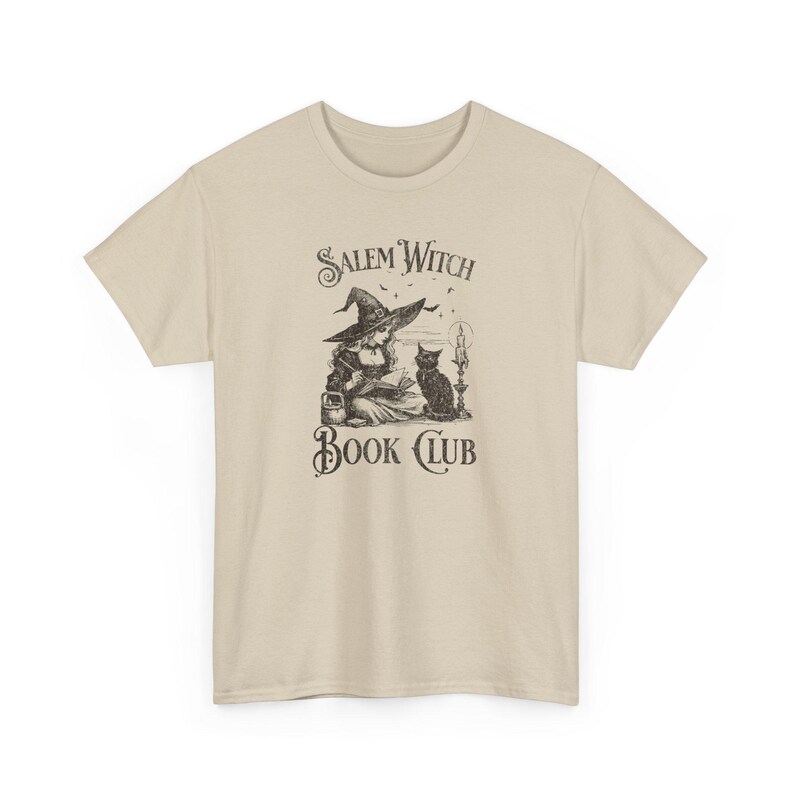 Salem Witch Book Club cat lady Halloween retro bookish lover witchy shit gift Spooky Season fall 90s style Y2K vintage feminist childless Sand