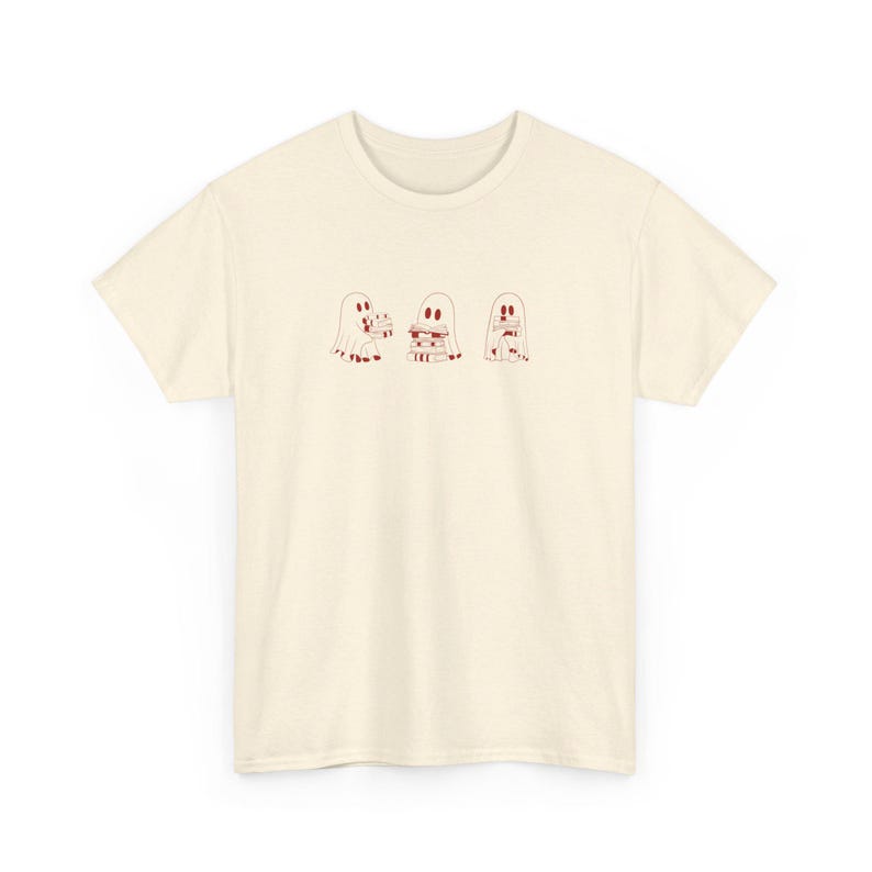Libros y fantasmas Social Club lindo Ghost Shirt halloween libro amante camisa otoño camiseta Y2K libro gusano leyendo fantasmas profesor regalo mamá 90s tee imagen 8