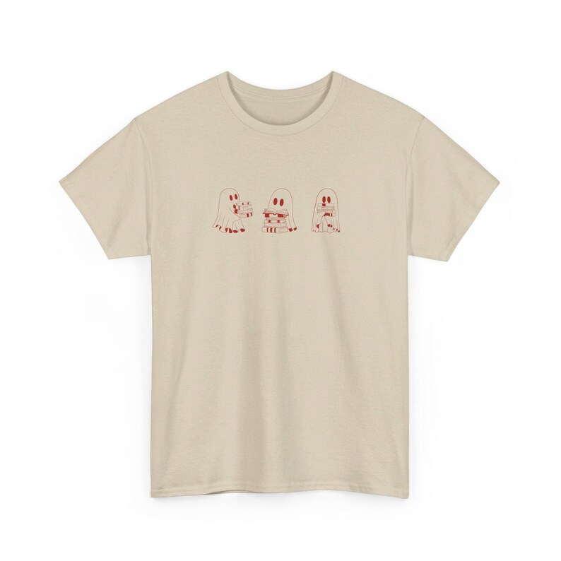 Libros y fantasmas Social Club lindo Ghost Shirt halloween libro amante camisa otoño camiseta Y2K libro gusano leyendo fantasmas profesor regalo mamá 90s tee imagen 7