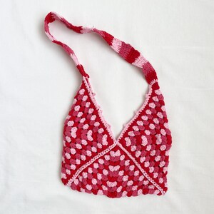 Sac carré grand-mère multicolore, sac au crochet, sac patchwork, sac à bandoulière, sac bohème, sac d'été, sac afghan carré grand-mère, cadeau pour femme