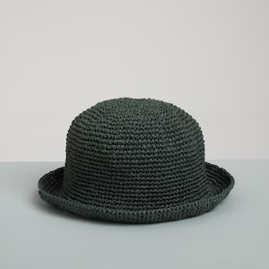 Handmade Straw Crochet Bucket Hat for Men and Women, Raffia Hand-Knit Summer Bucket Hat, Unique Gift