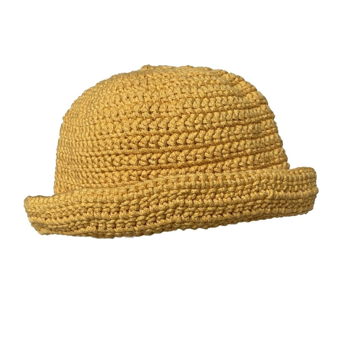 Hand Knit Cotton Bucket Hat: Trendy Crochet Sun Hat - Etsy