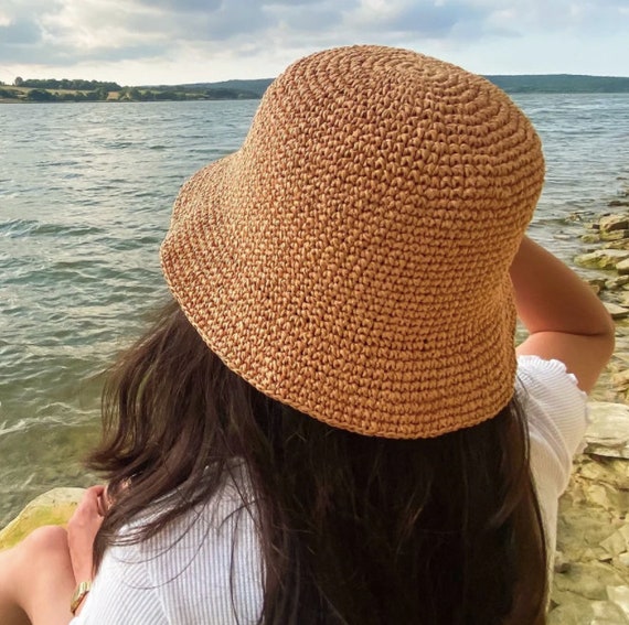 Soft Ginger Raffia Bucket Hat Unique Gift for Men and Women 