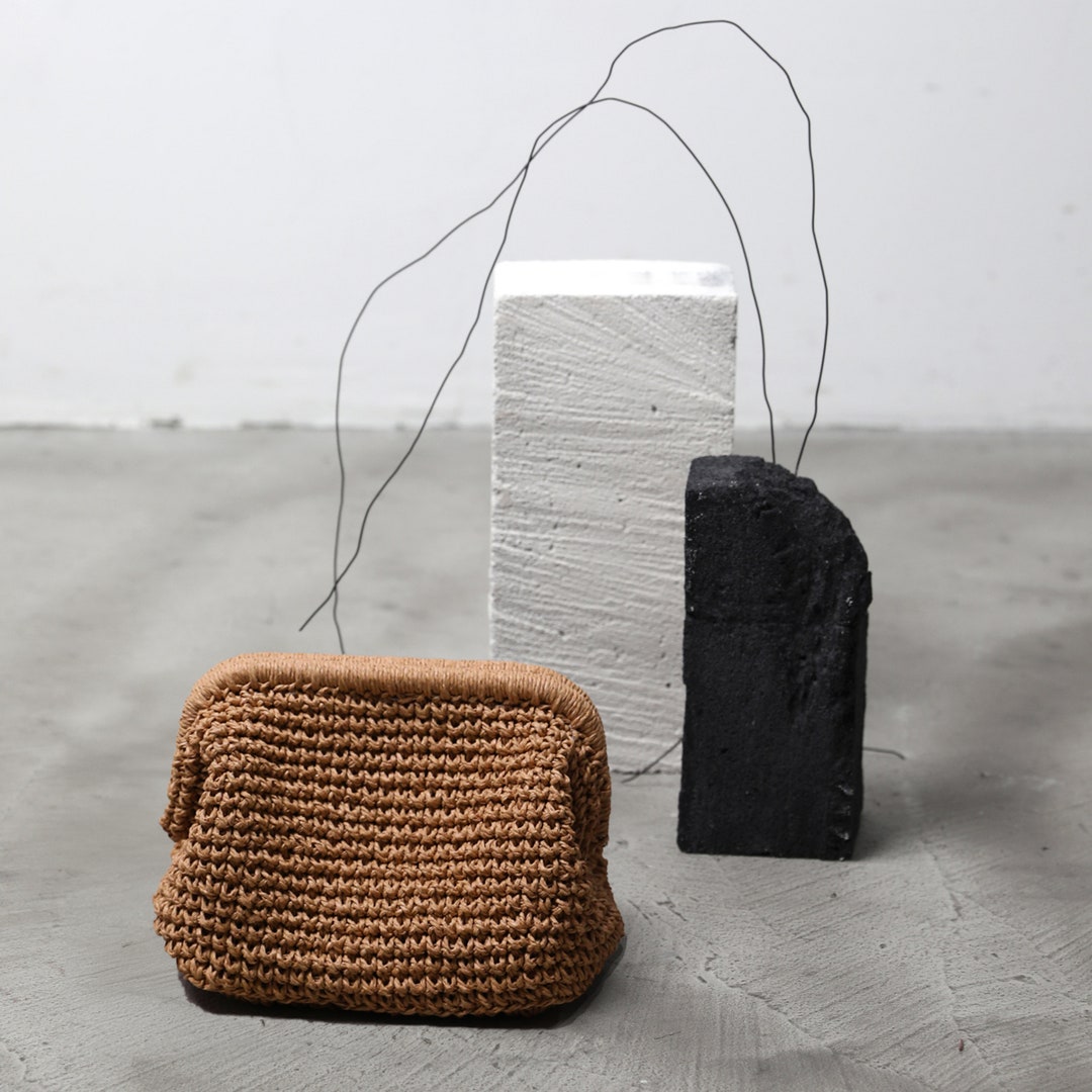 Niama Woven Clutch - Sage main image 1