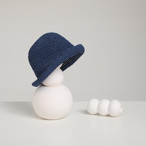 Handmade Straw Crochet Bucket Hat for Men and Women, Raffia Hand-Knit Summer Bucket Hat, Unique Gift