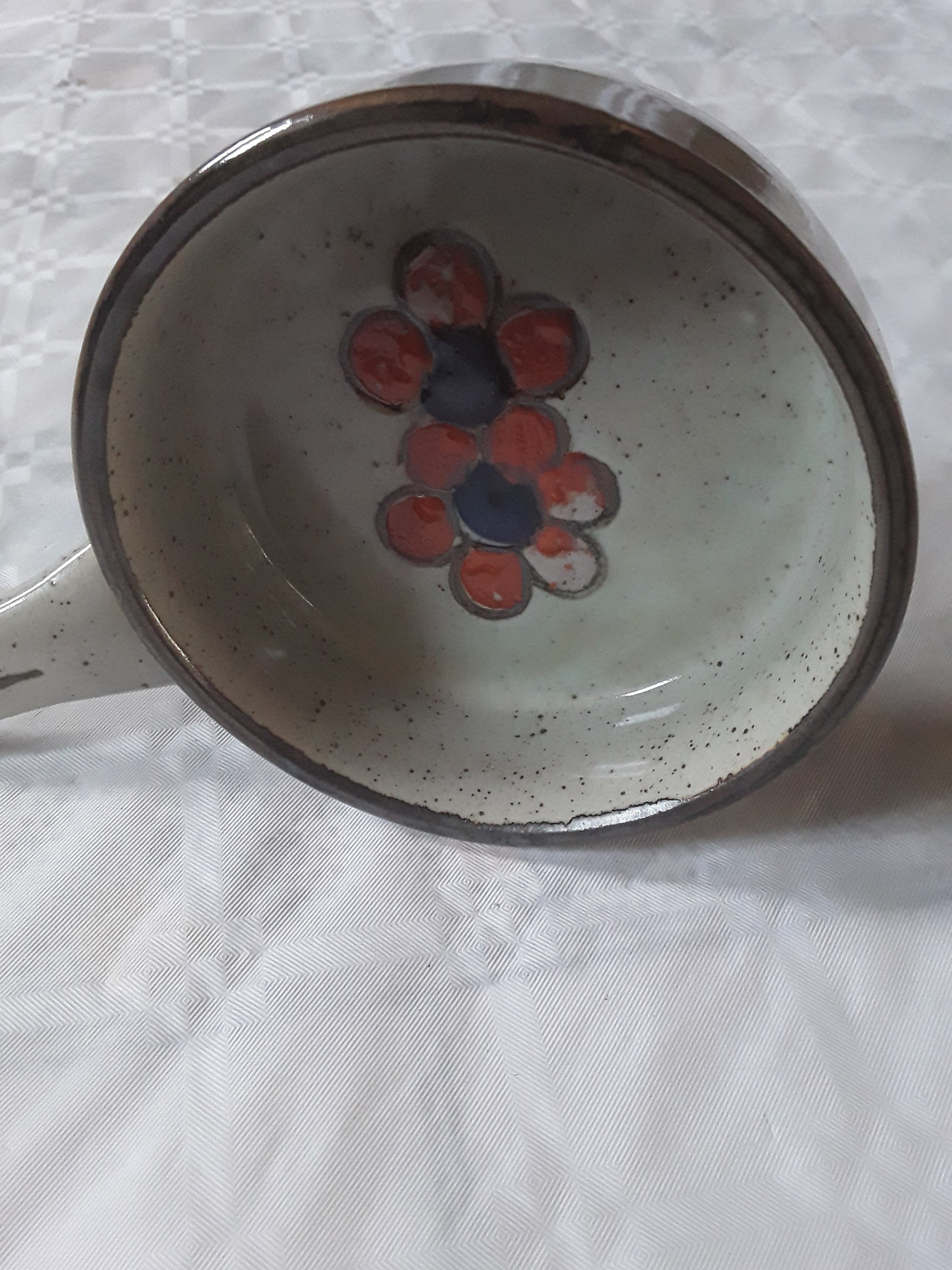 Vide Poche Peinte Main Rangement Petits Objets Grès Céramique