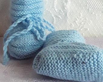 Chaussons de bébé cadeau de naissance chaussons laine fait main made in France