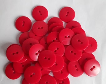 lot de 30 boutons couleur rouge 18 mm couture vintage