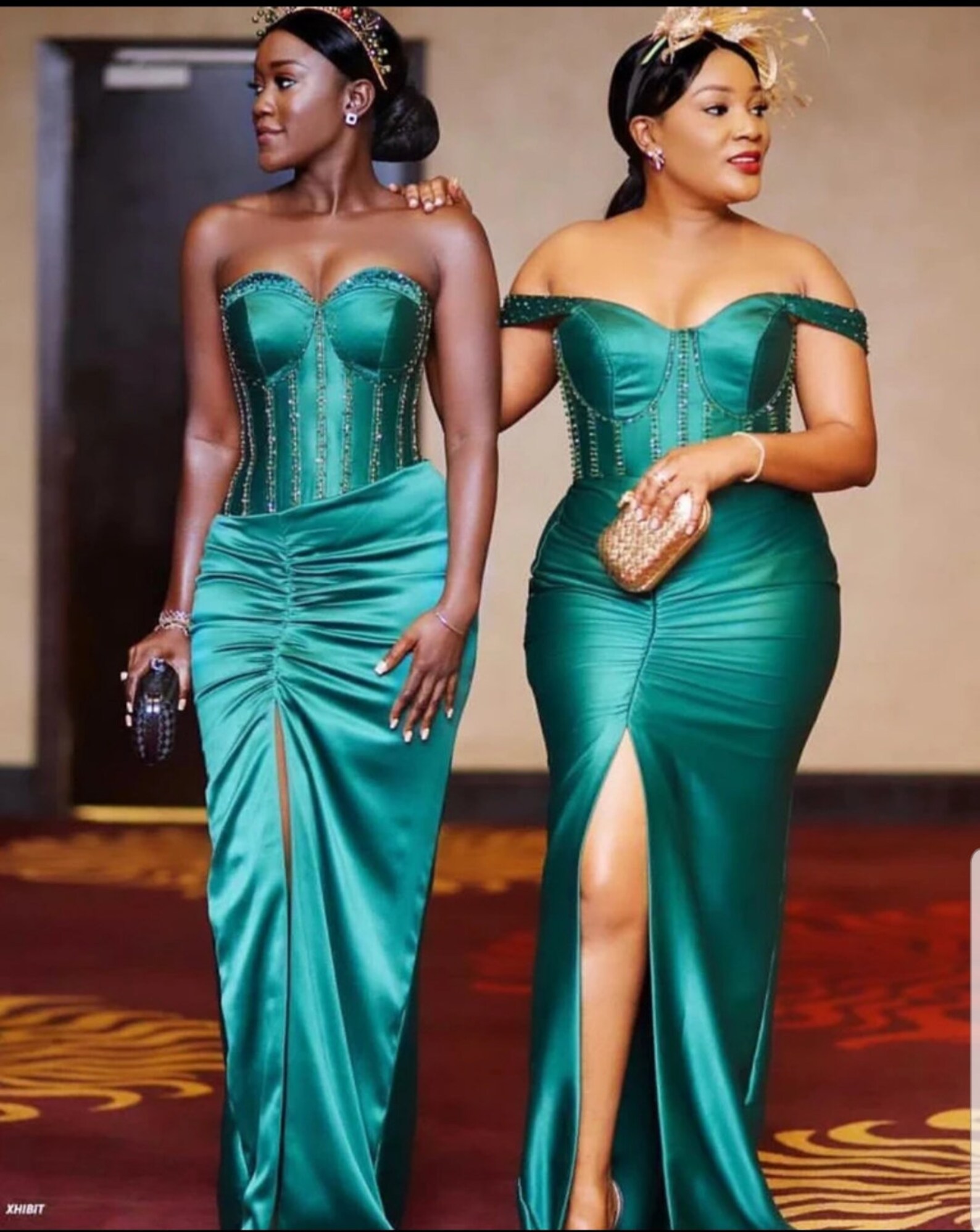 Satin Gown Corset Dress Owambe Style Prom Dress Evening Etsy UK