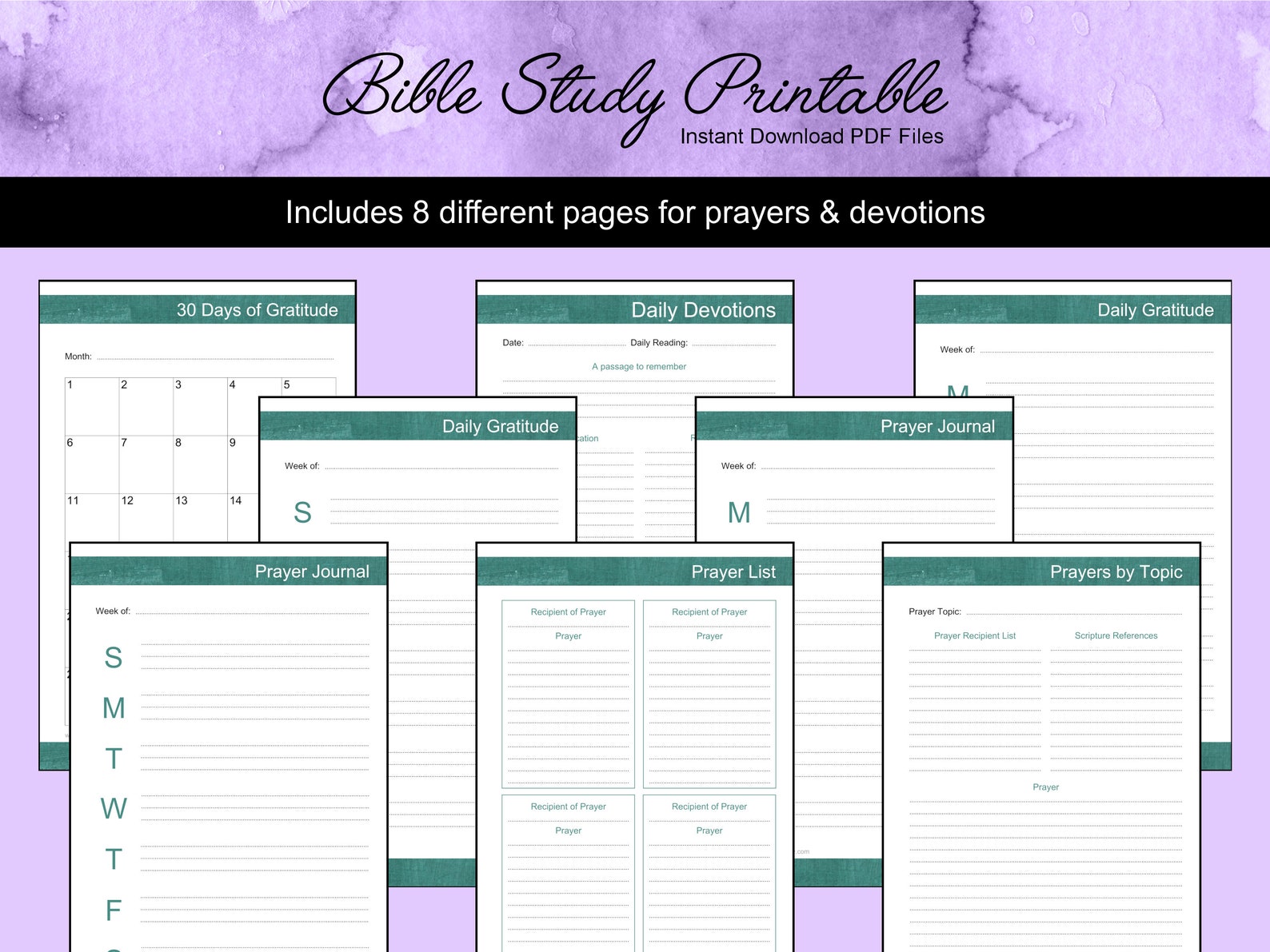 Bible Study Journal Printable PDF Daily Bible Study | Etsy