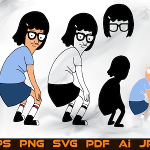 Tina Belcher Svg Bobs Burger Svg Bob's Burger Svg Bob Burger Svg Cricut File Tina Svg Cut File Girl Svg Twerk Svg Woman Svg Cartoon Svg
