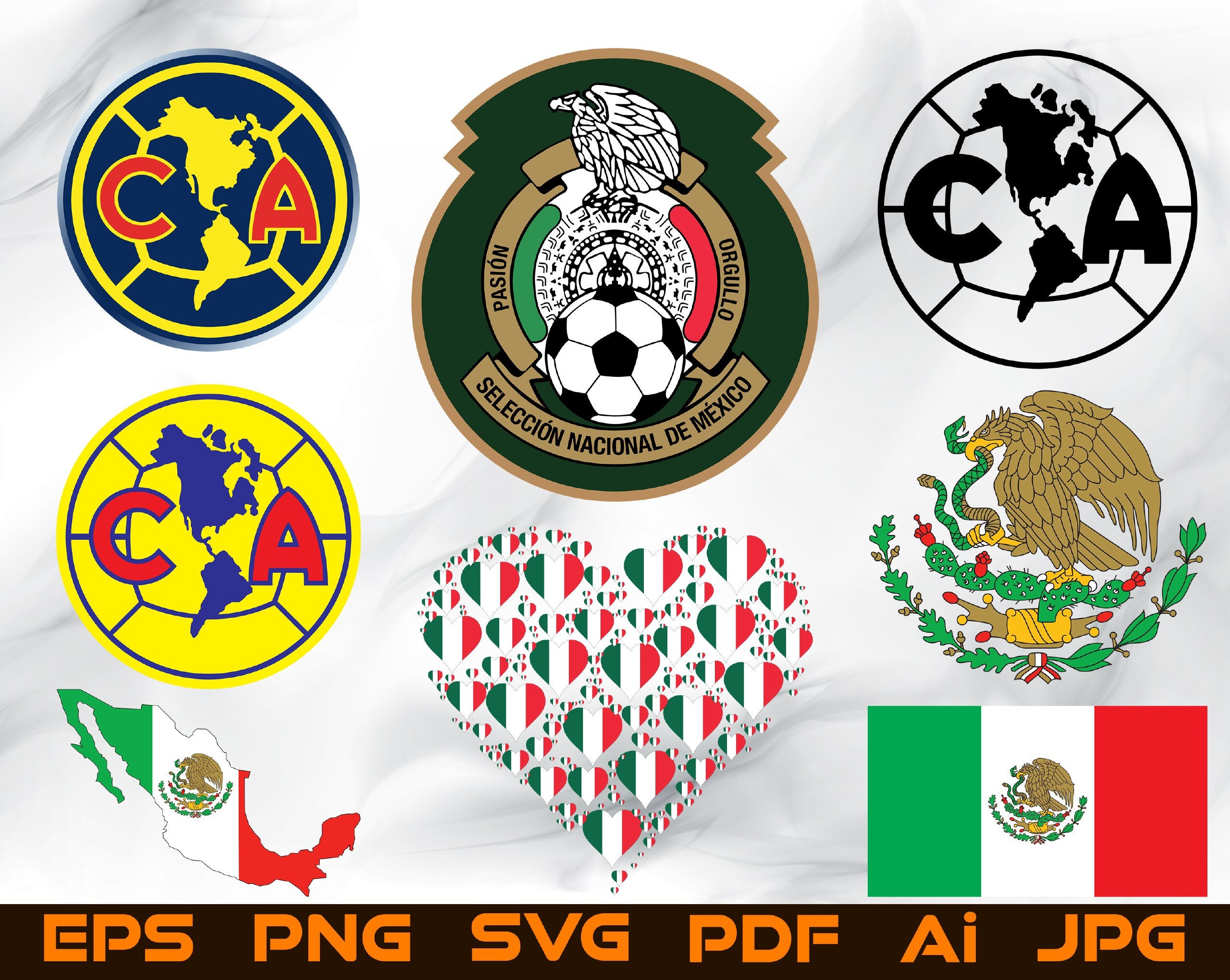 Club America SVG Cut File Liga México SVG Liga MX Aguilas America