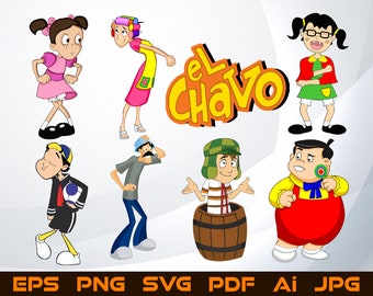 Svg El Chavo Del 8 /NOT for CRICUT/ Svg El Chavo Del Ocho Svg El Chavo Birthday Svg Files Cartoon Svg Silhouette Clipart Png Chavo Printable